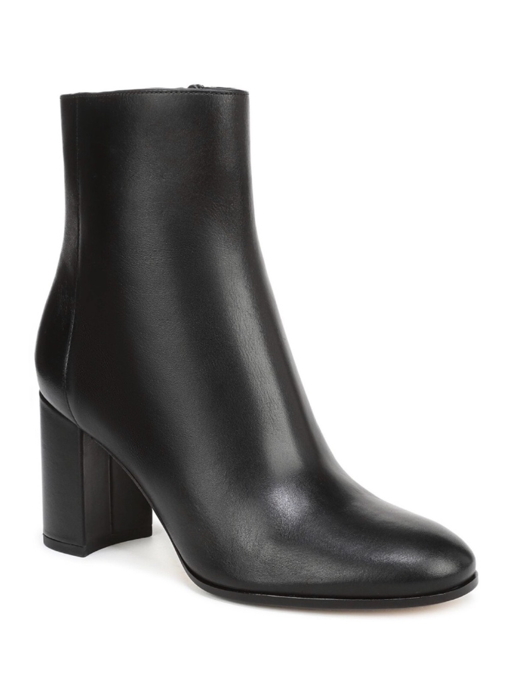 New Vince Elora Leather Ankle Boot Black Sz 8.5